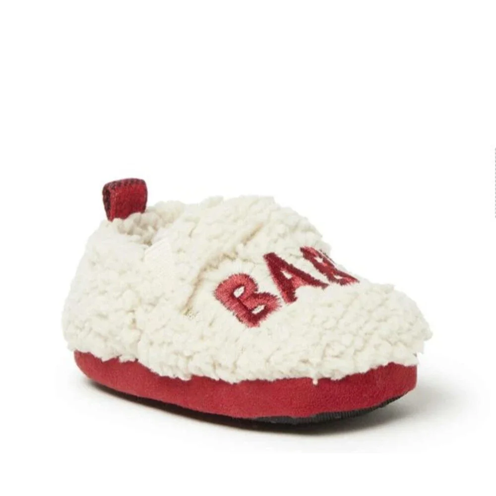 Dearfoams Unisex Infant Baby NWT Cozy Sherpa Baby Bear Slippers Booties